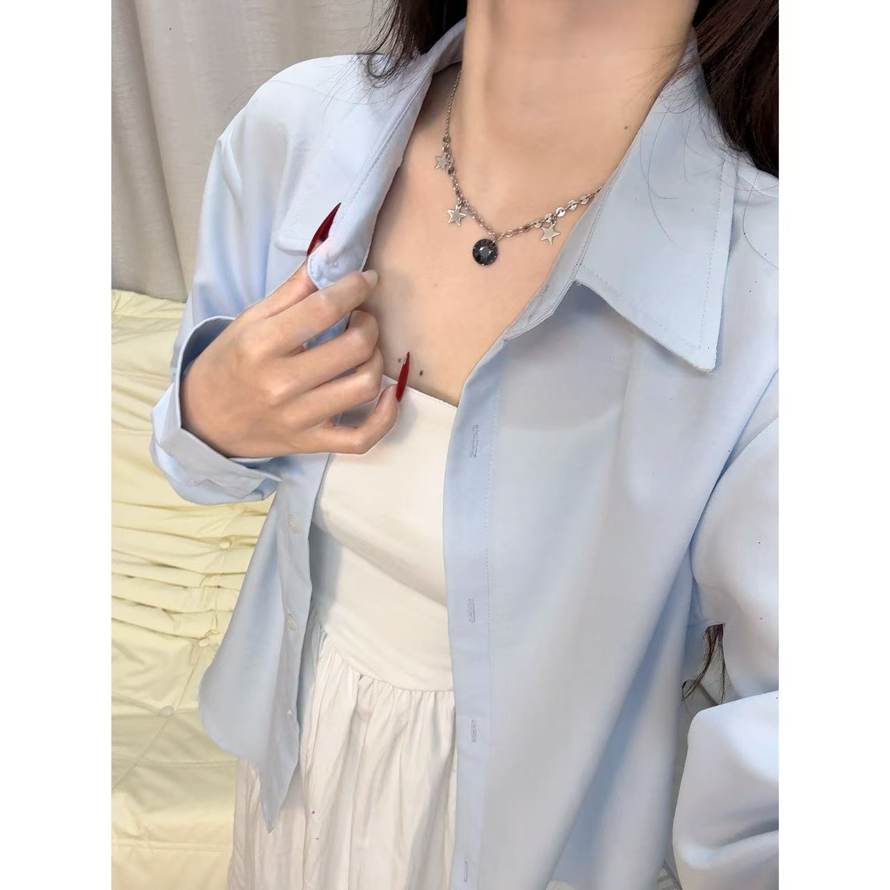 【小个子定制】小个子夏季抗皱慵懒风防晒衬衫#1223