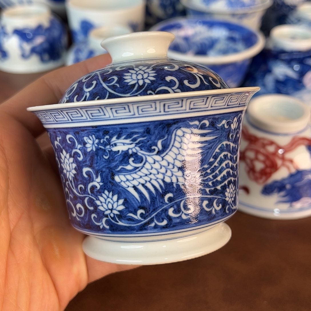 杯淮**水景德镇全手工手绘陶瓷