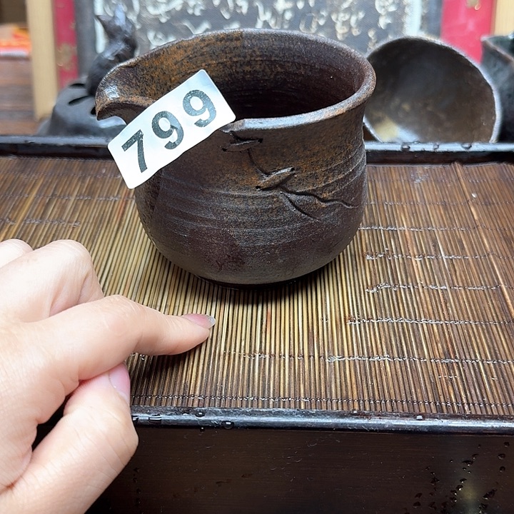 纯手工制作粗陶茶具