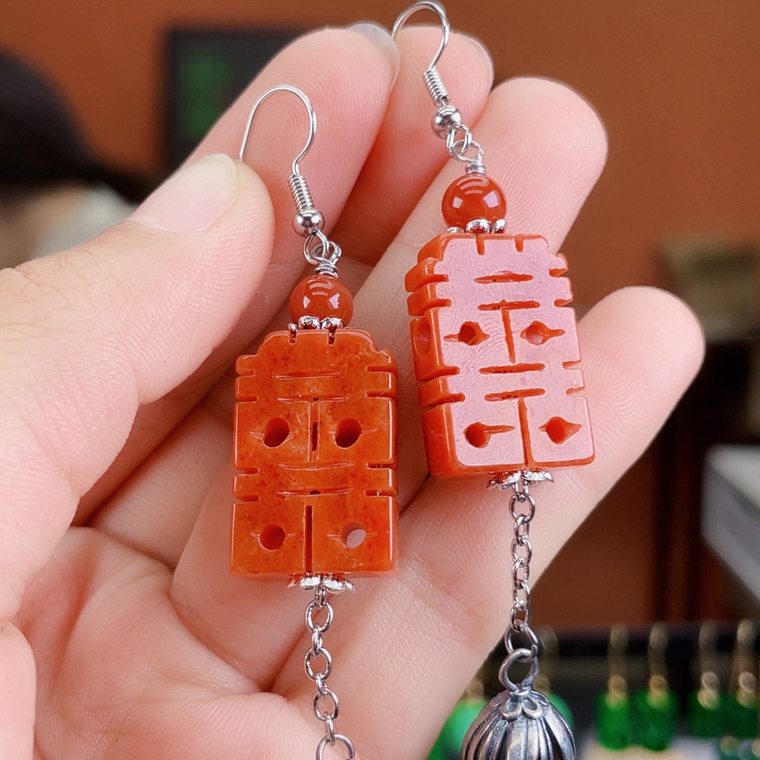 翡翠未镶嵌耳饰饰品