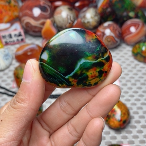 未镶嵌玛瑙/玉髓珠宝奇石珍*打孔不退不换