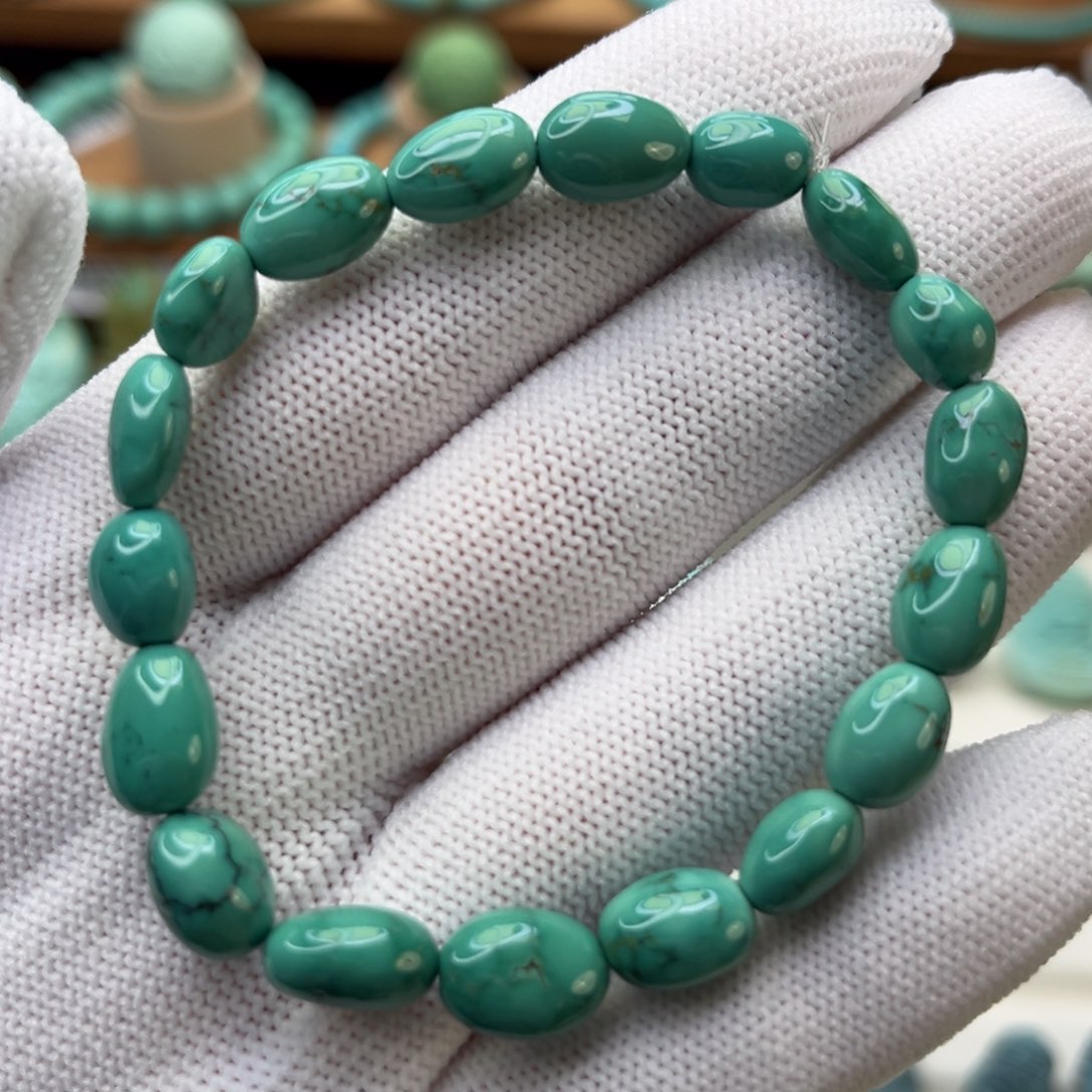 绿松石未镶嵌珠宝奇石绿水鬼随形