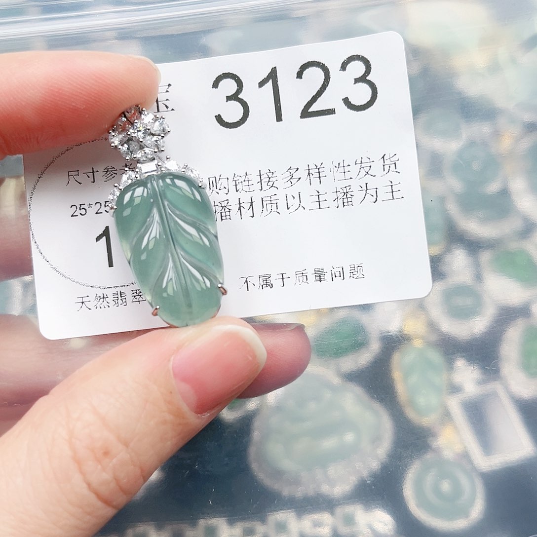翡翠颈饰未镶嵌翡翠3123