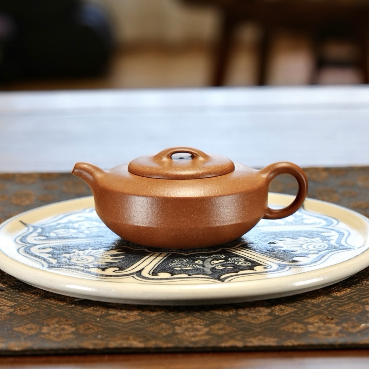 醒石一线吴界明老师作品《小扁石》紫砂壶纯手工全手工精美手制