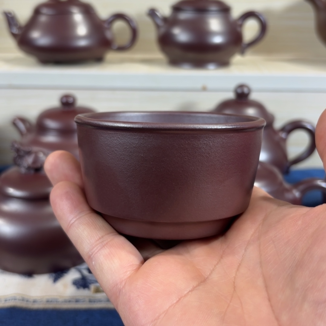 紫砂茶壶风**光高温龙血砂主人杯