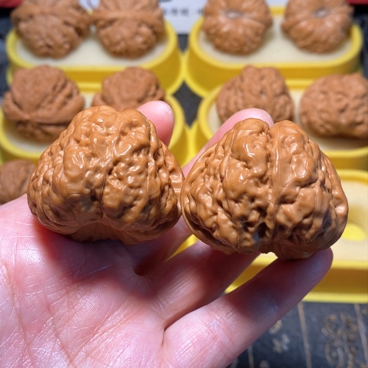 文玩核桃把件蛤蟆头 精对 42 43