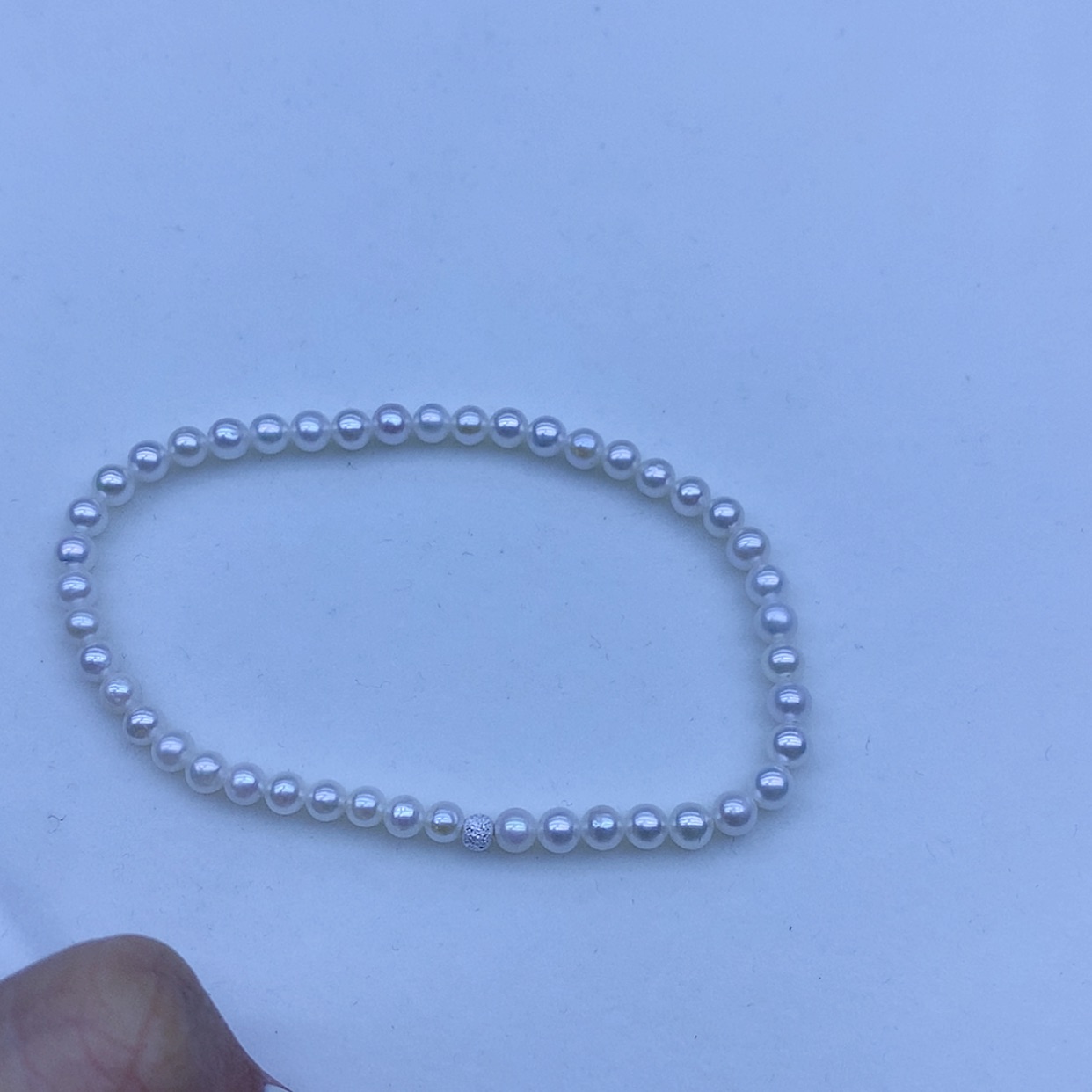【闪购商品】淡水珍珠手绳银S925镶嵌