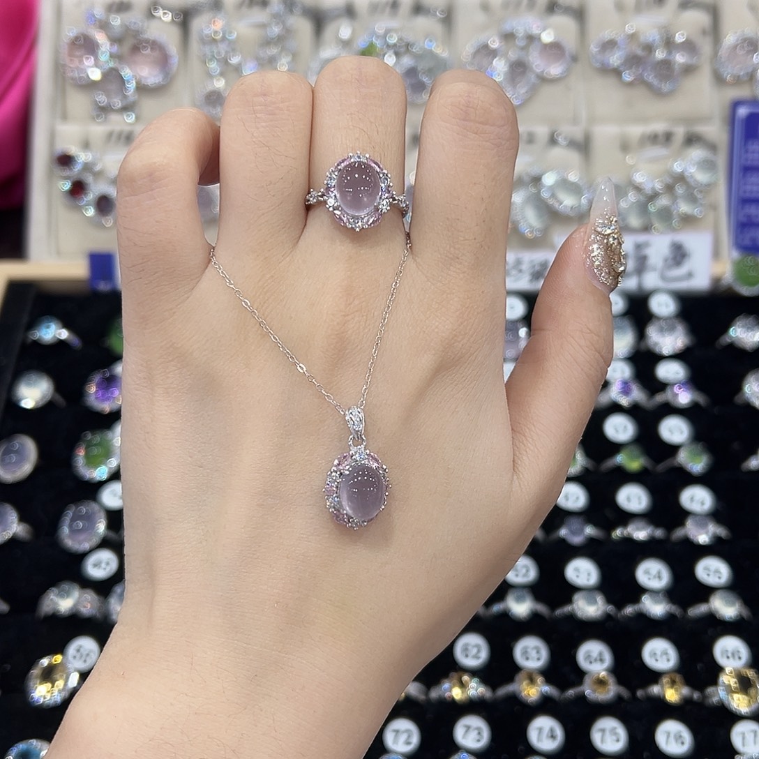 孔***姐萤石戒指银S925镶嵌