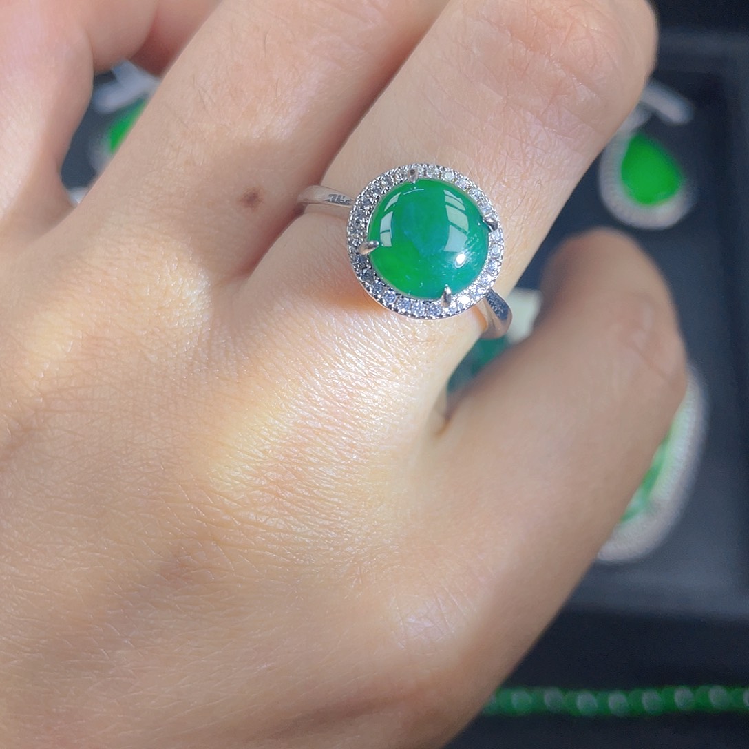 翡翠吊坠(不含链)银S925镶嵌