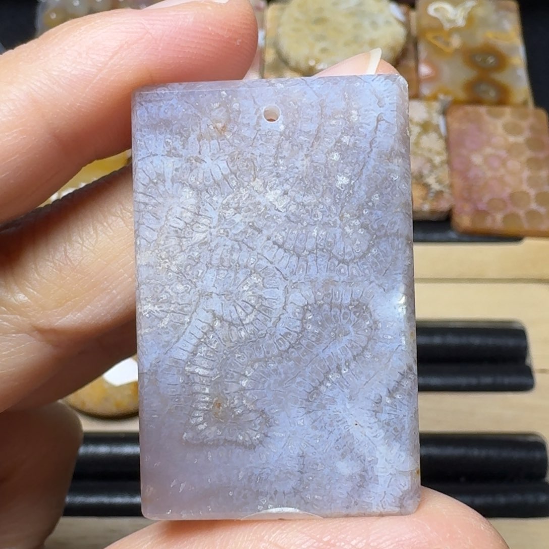 硅化玉紫冰龙骨纹未镶嵌