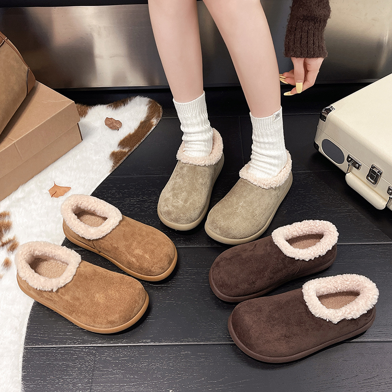 现货5012【防水】保暖耐磨时尚女款雪地靴加厚外穿冬季防滑小土豆鞋