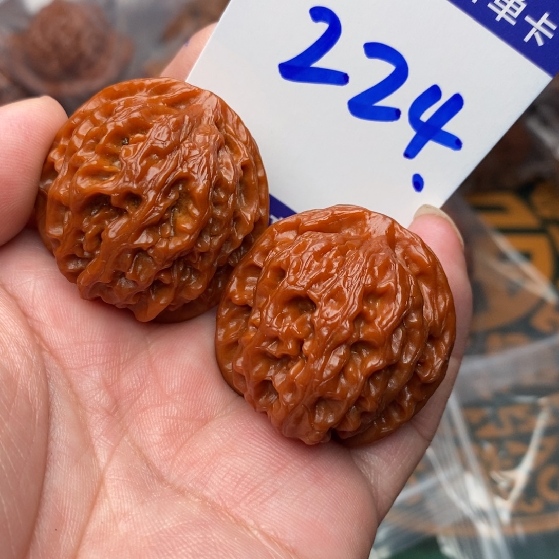 把件文玩核桃苹果园狮子头35