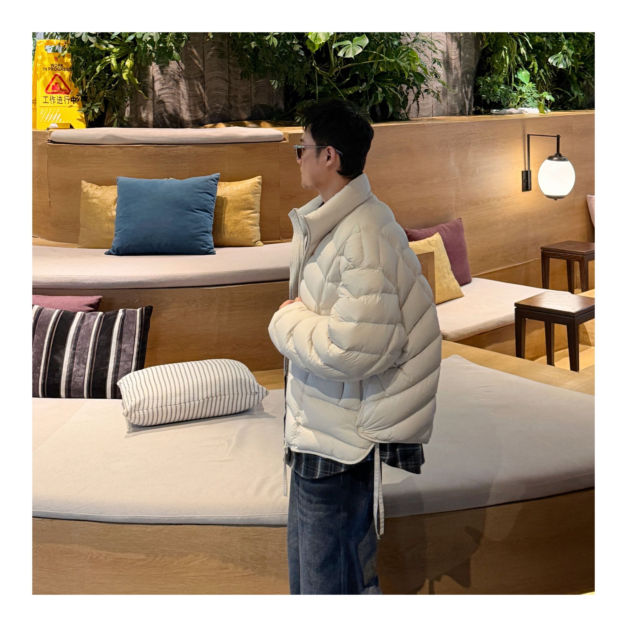 【张茂studio】冬季新款泡芙排骨立领男女纯色轻薄款90白鸭绒羽绒服