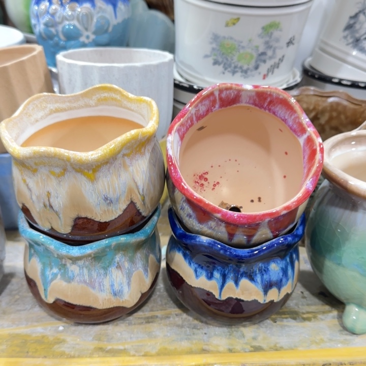 凑9米包邮，有孔，陶瓷花盆