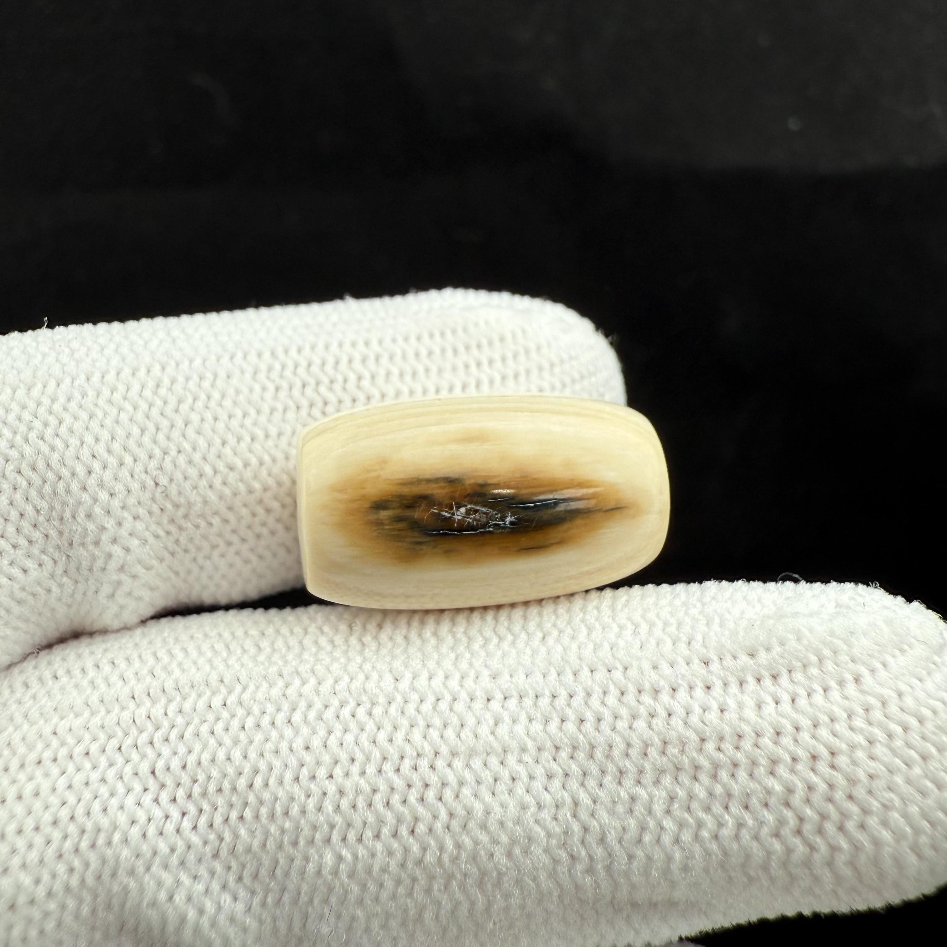 K7971天然猛犸牙 桶珠11.3*19.9mm 一物一图 假一罚十