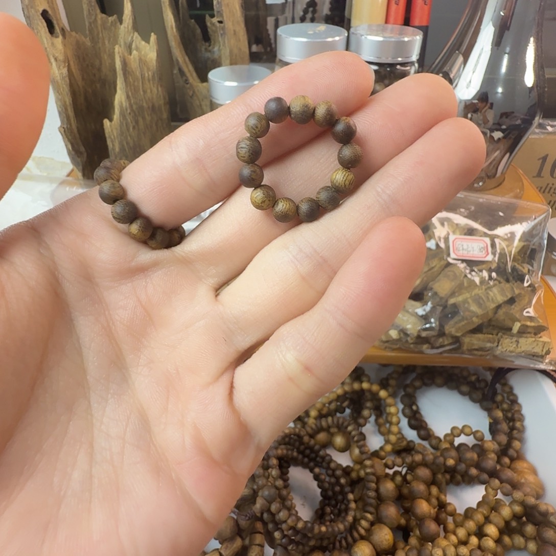 沉香沉香碎屑卡5规格小戒指