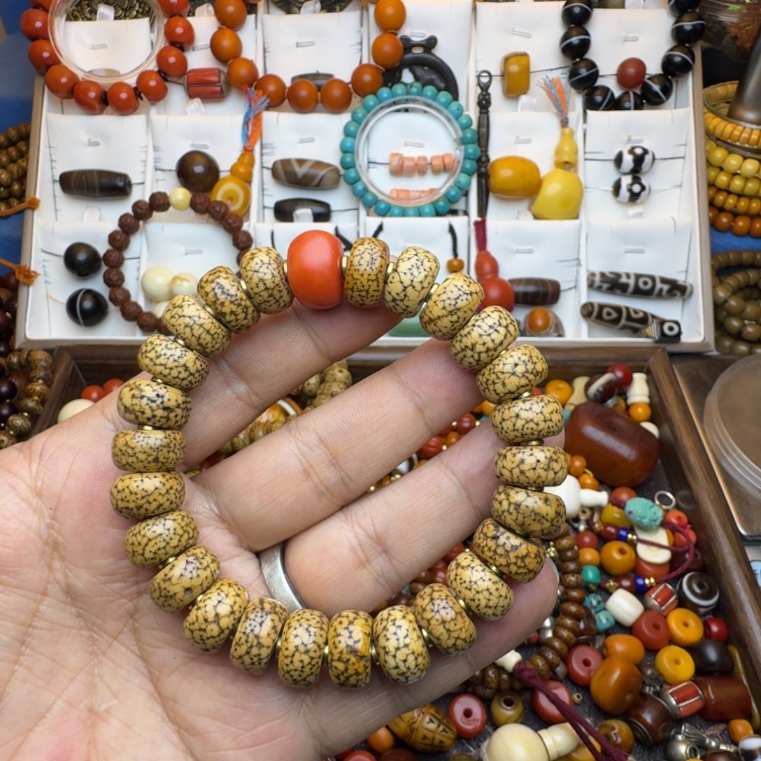 星月菩提手串奶白星月菩提单圈