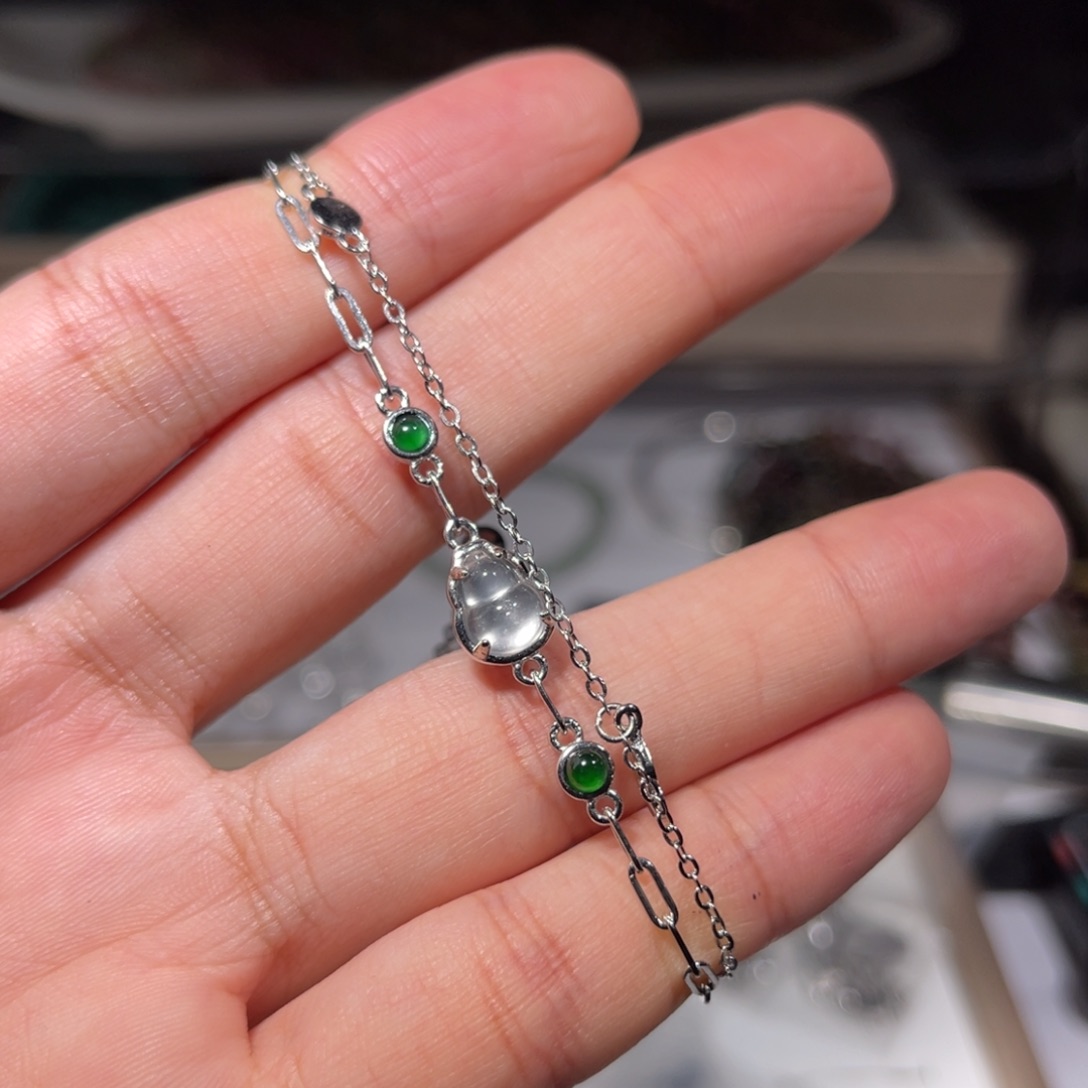 手链水晶银S925镶嵌水沫009