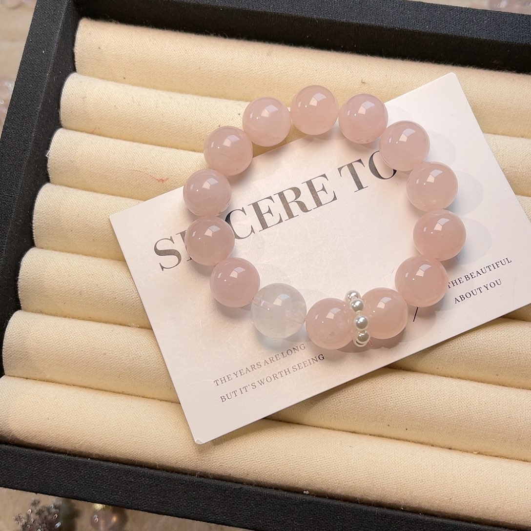 未镶嵌水晶手绳西柚粉