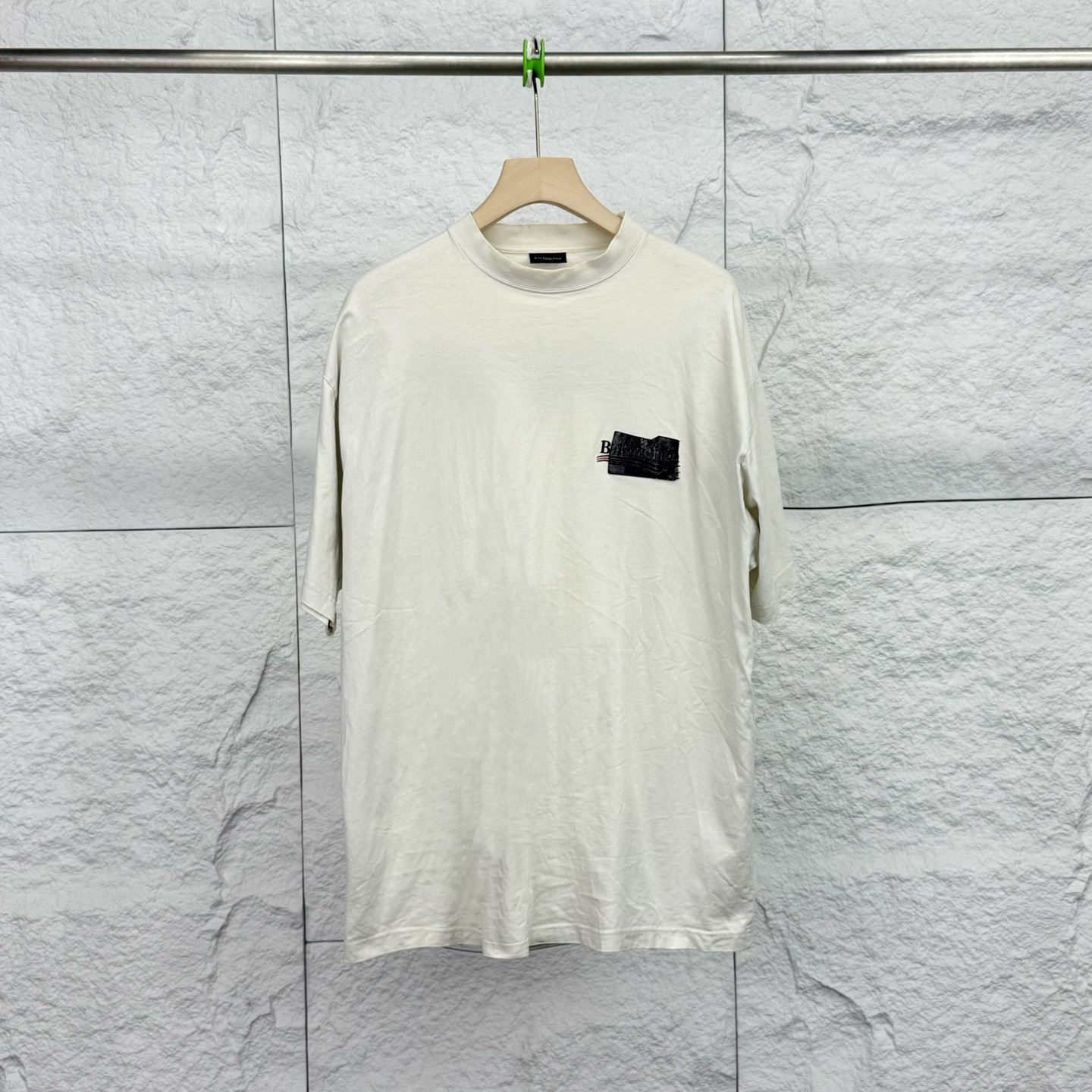 95新 Balenciaga/巴黎世家 2码/刺绣Logo徽标短袖T恤/18166683