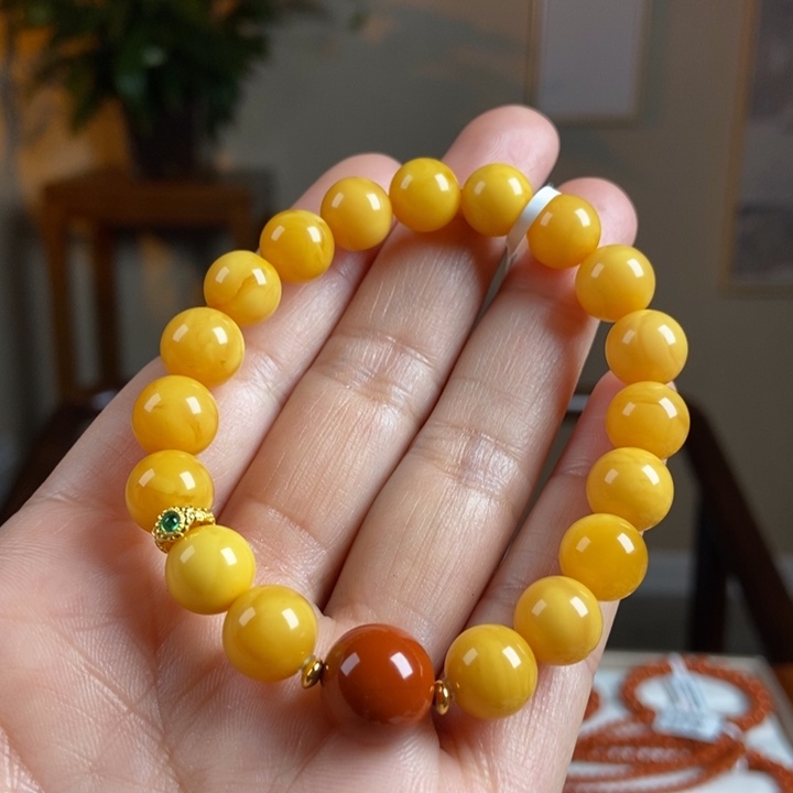 琥珀手链未镶嵌蜜蜡手串10