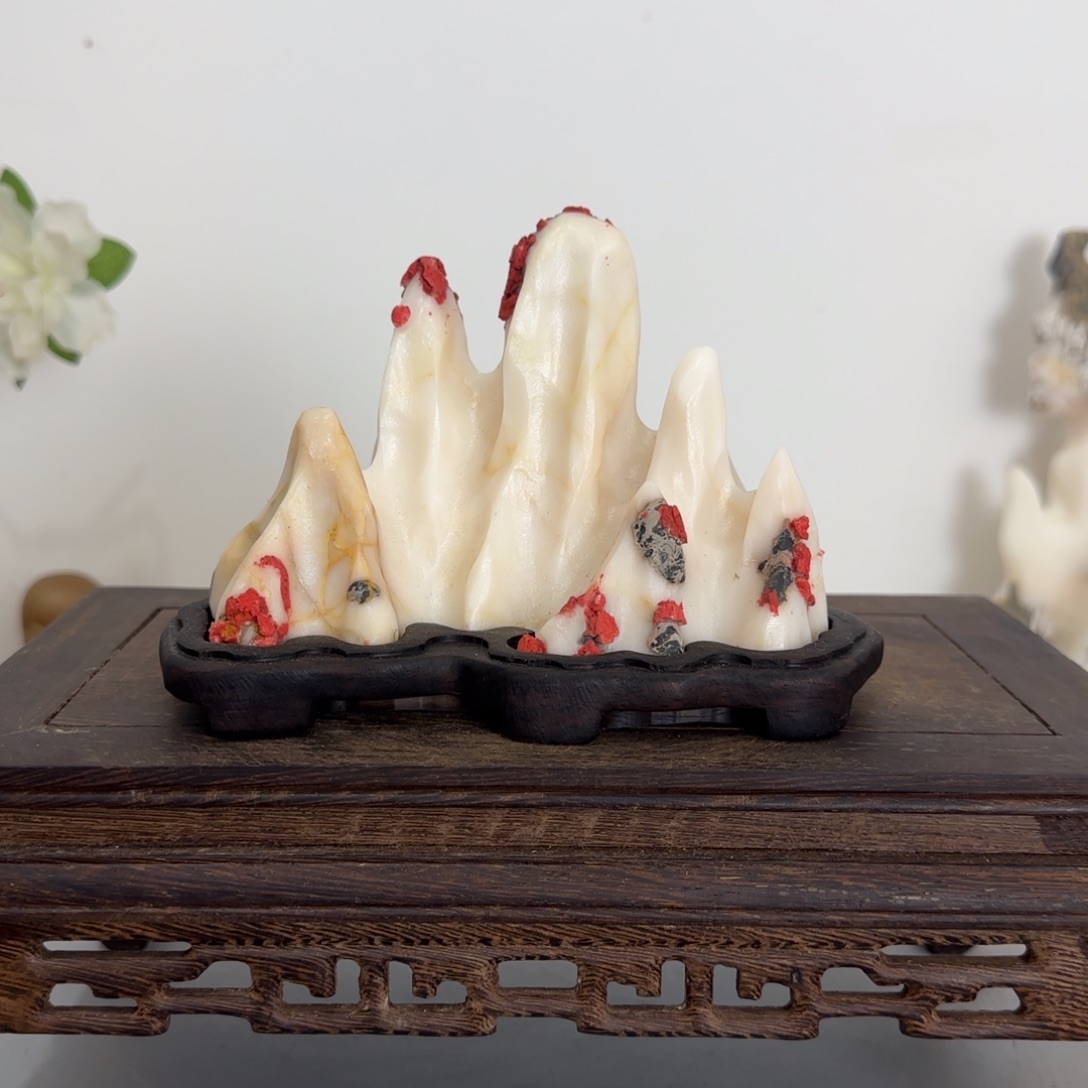 灵璧奇石白灵玉石