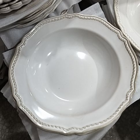 瓷片微瑕麻花辫八寸深盘两个一组