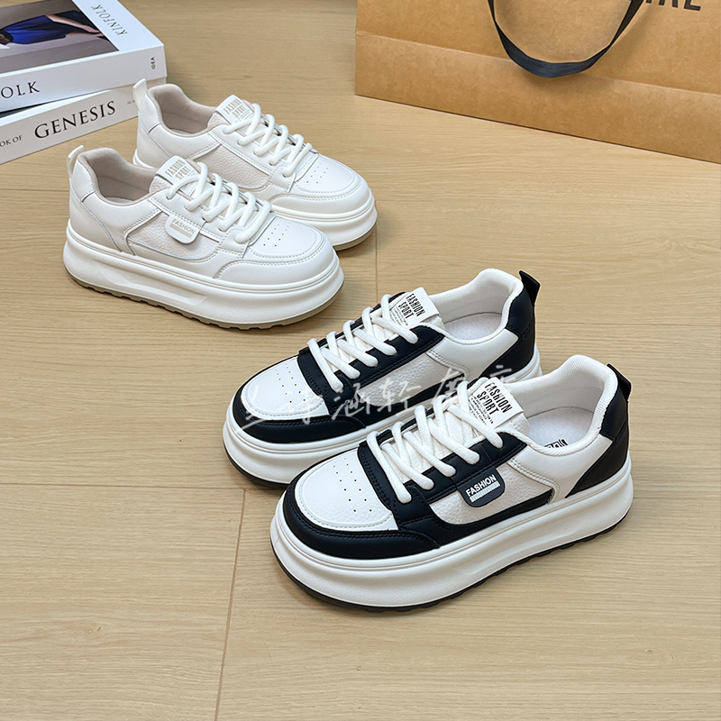 休闲鞋小白鞋百搭四季通用车缝线板鞋时尚鞋子韩版春秋ins
