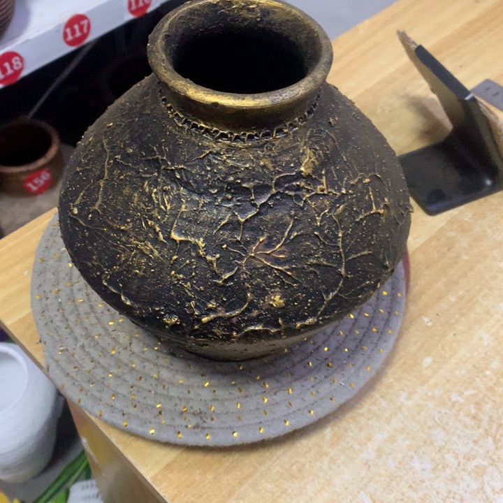 【闪购商品】红陶粗糙盆默认打孔高20口8.5