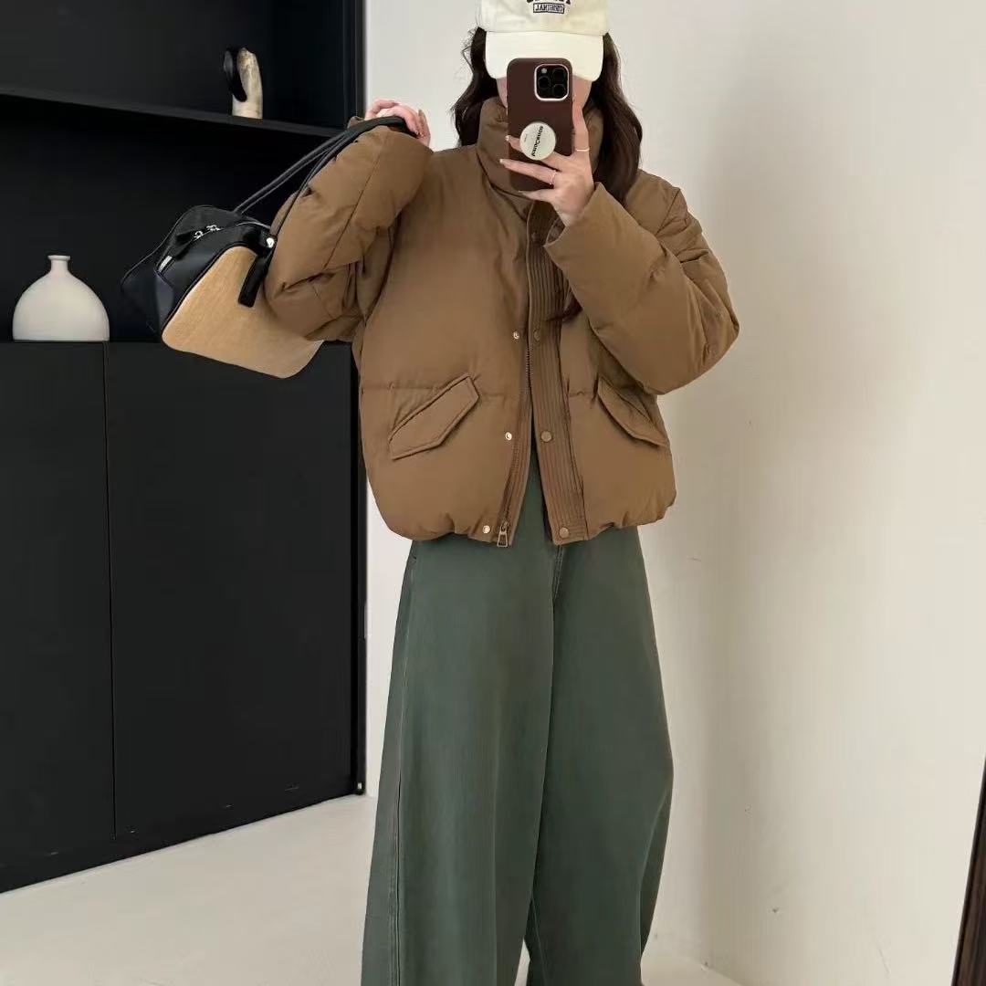 MANNI5031韩版短款立领加厚保暖羽绒服