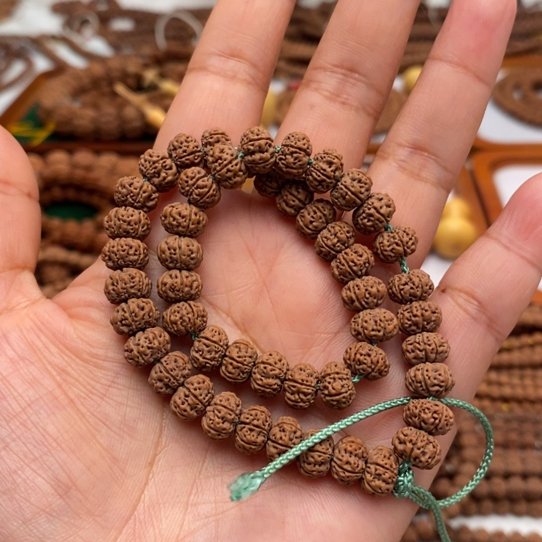 三***金金刚菩提吊坠凹底梅花六瓣单圈卡9➕