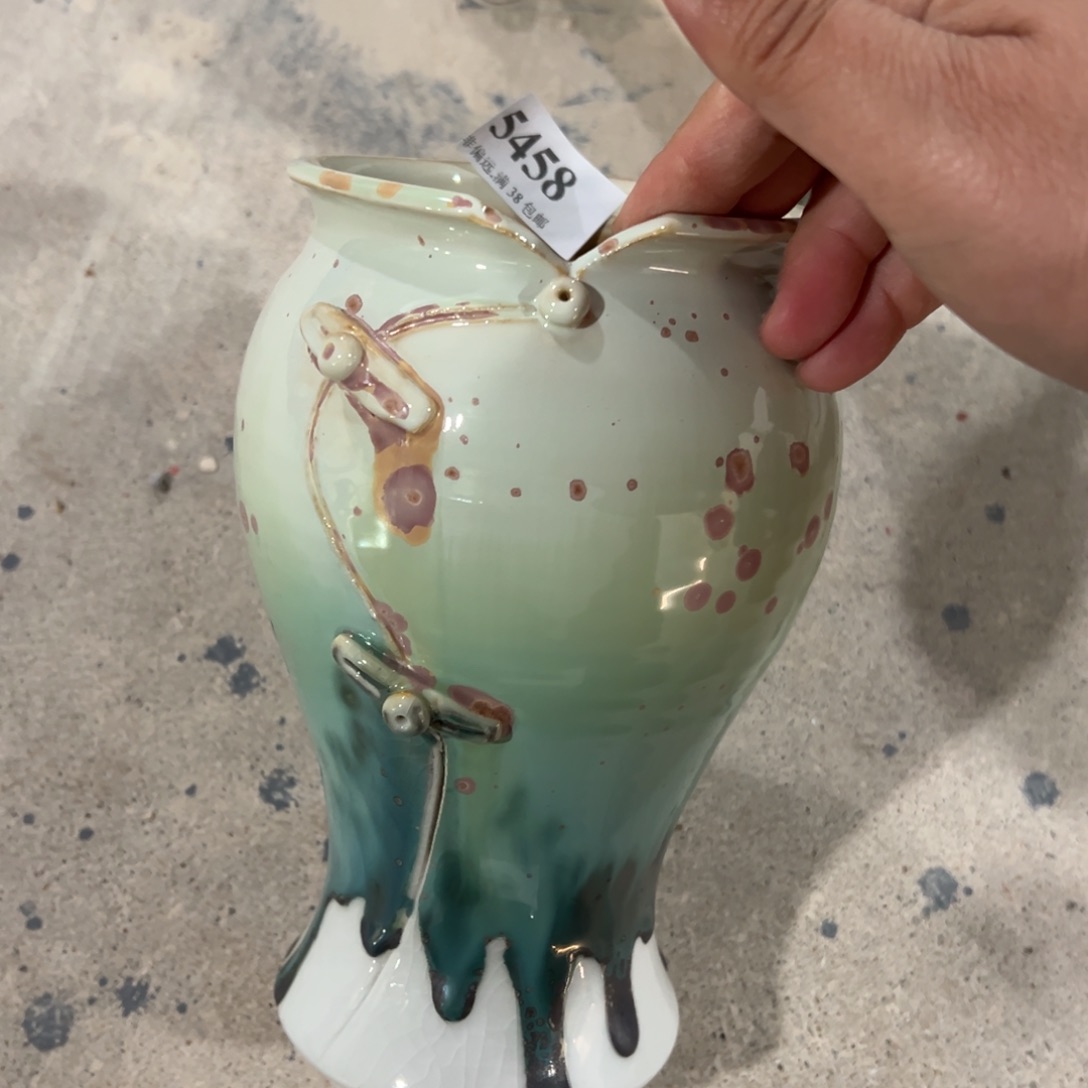 陶瓷口10高20 景德镇手工花盆