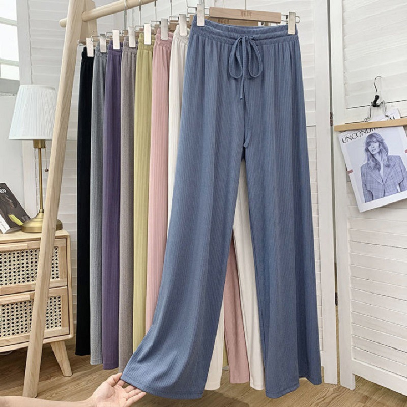 小个子阔腿裤女150cm垂感拖地裤2022年宽松西装裤直筒显高长裤子