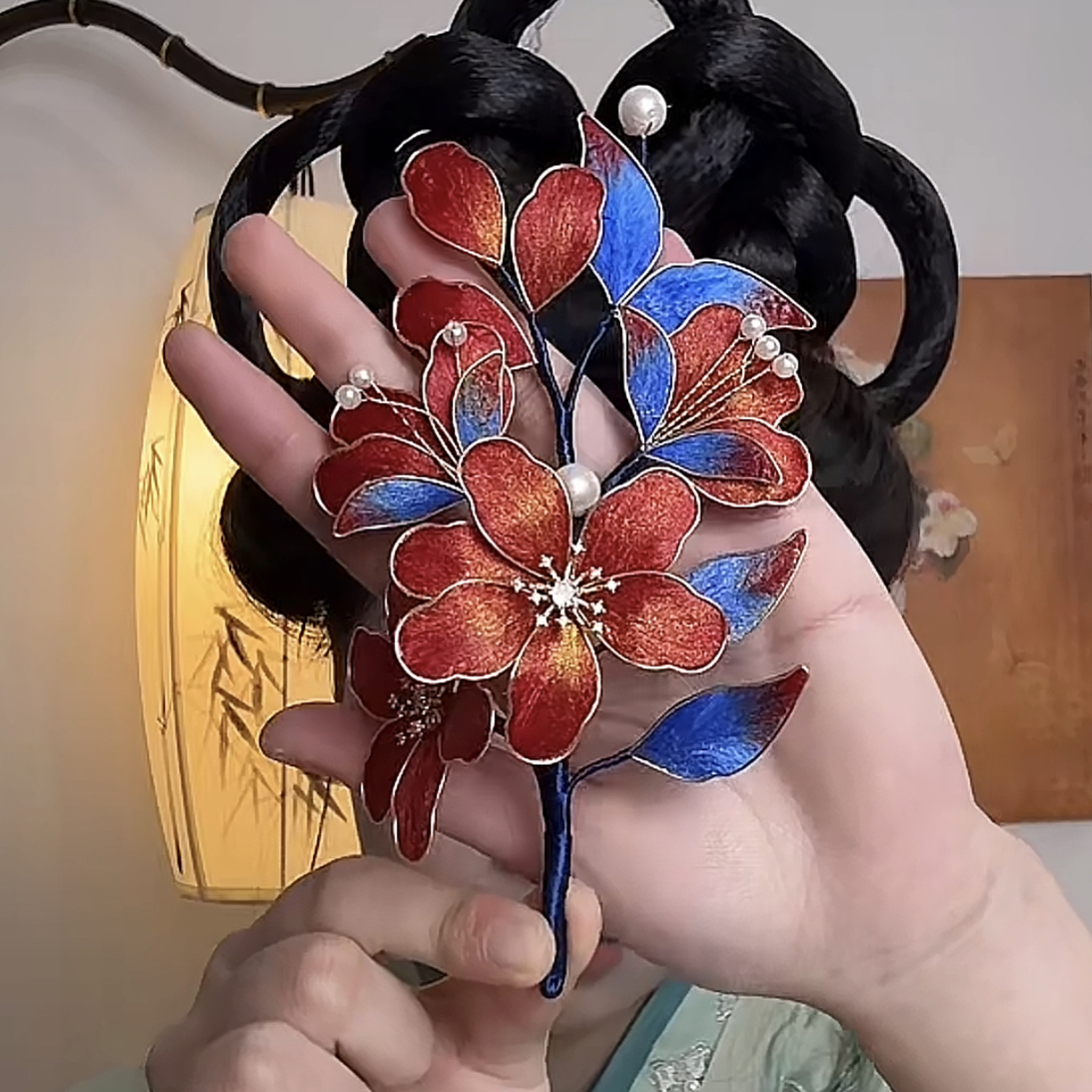 江南浔孤品绒花 默认软簪 改主体找客服