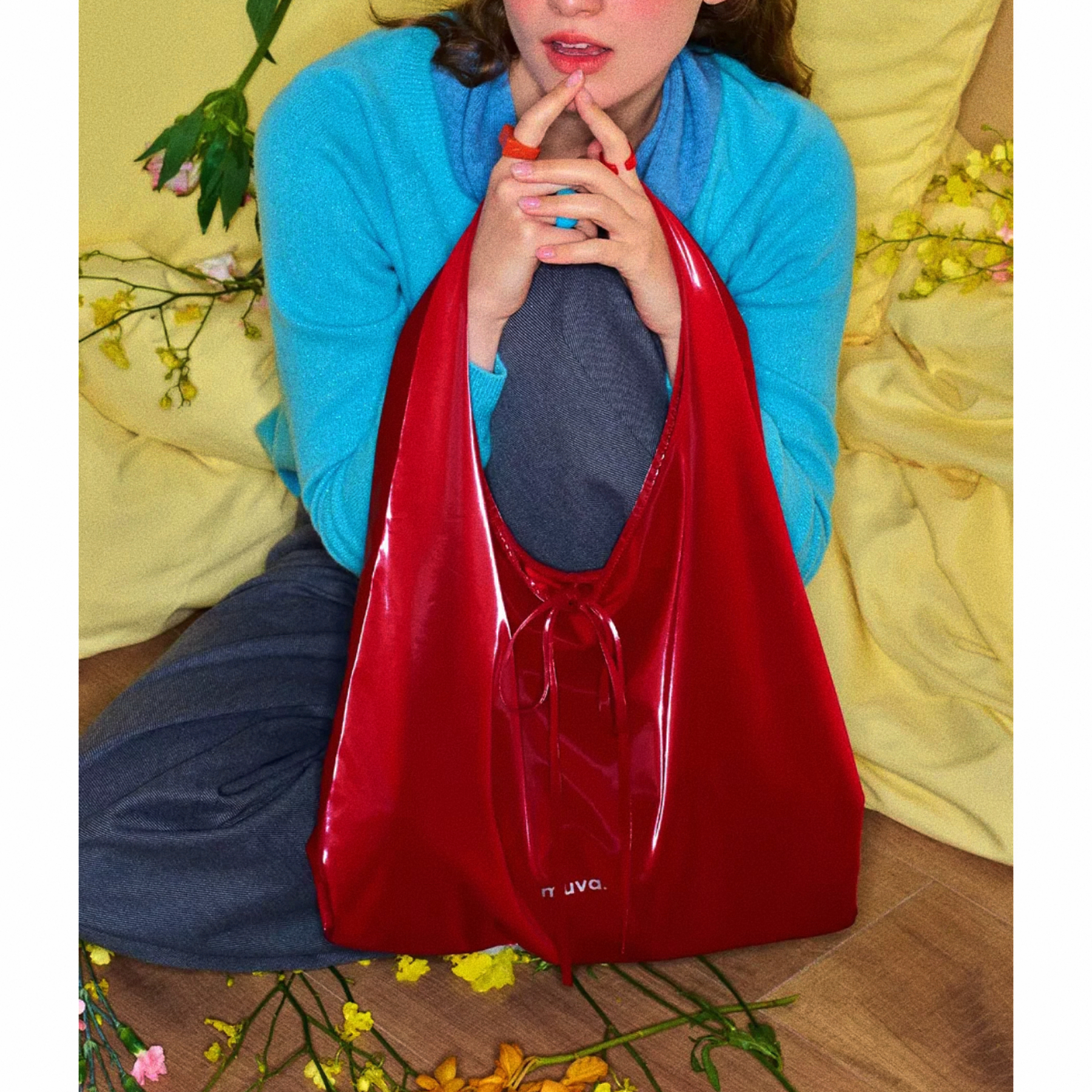 孟婆家【玫瑰月影】muv*超大容量！复古轻便托特单肩包包～