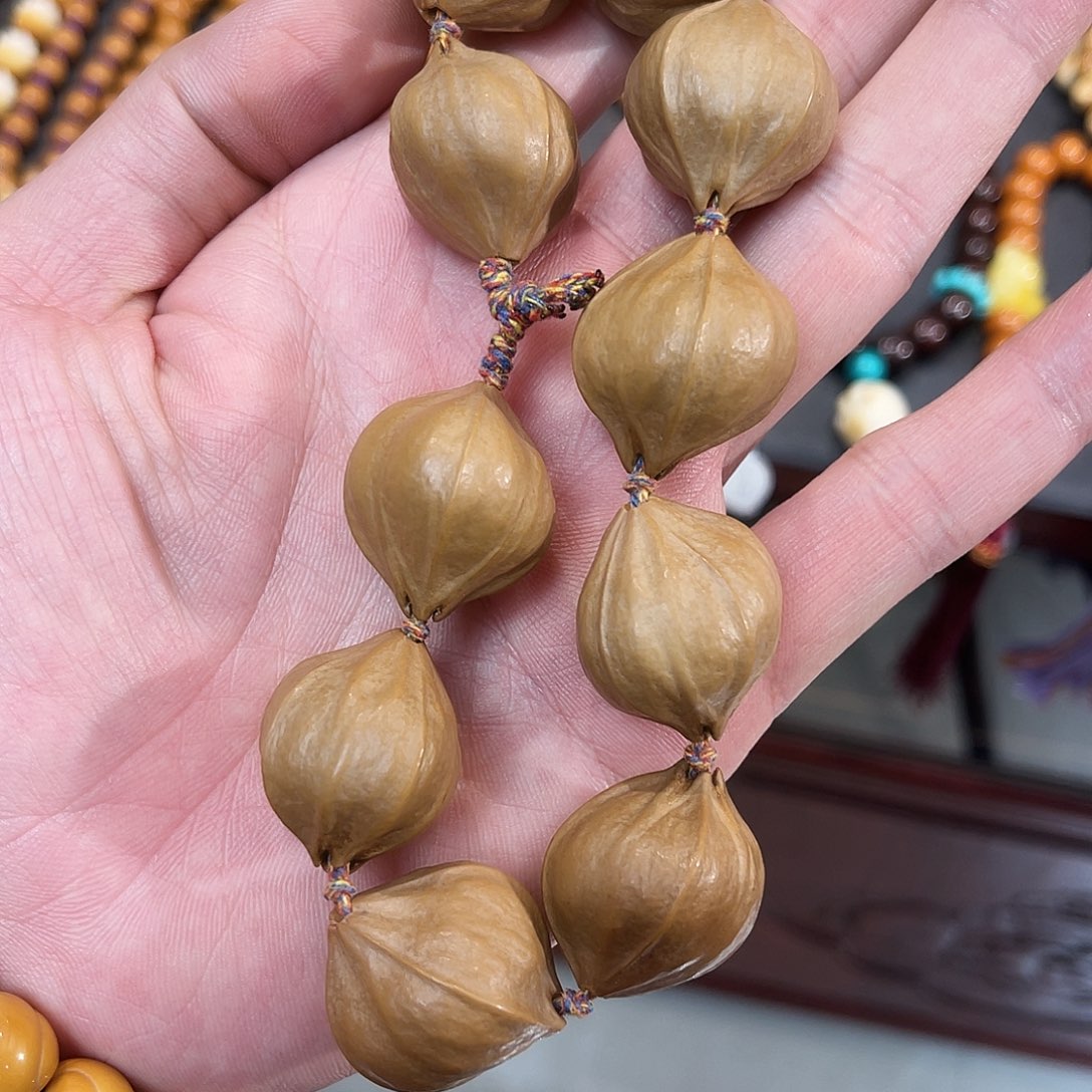 沙***眼橄榄核手串/手链纯天然四花原皮橄榄核