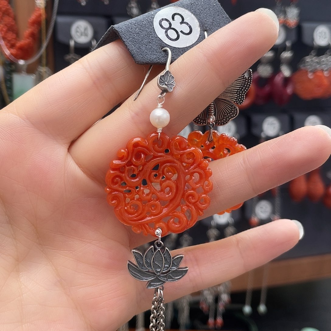 翡翠耳饰银S925镶嵌凤****）065ghhhgg