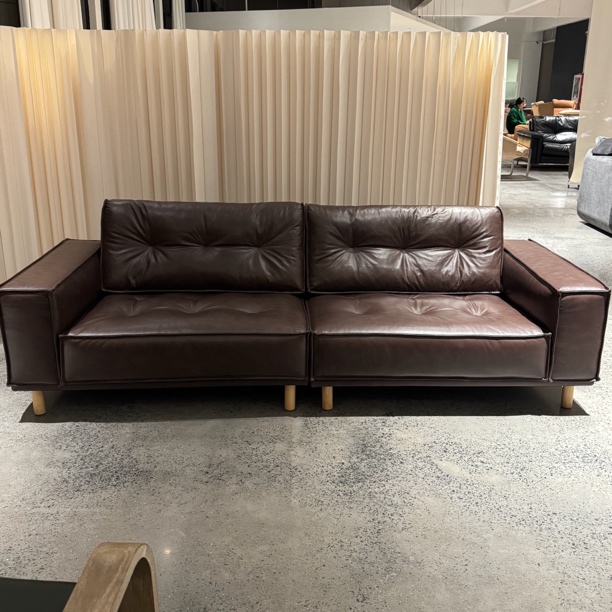 复古半青全皮沙发风直排小户型客厅皮质沙发