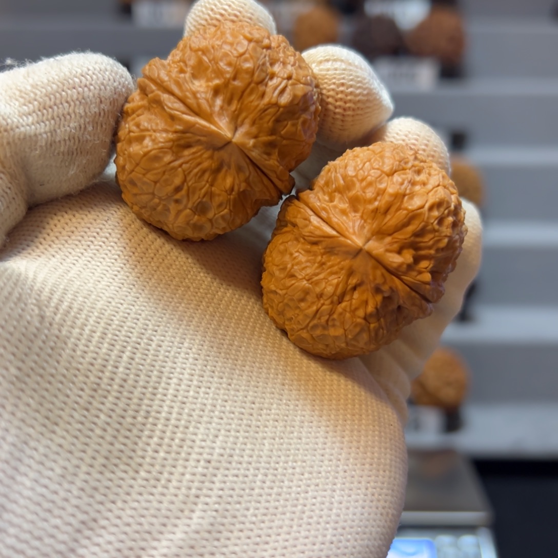 d***邓把件文玩核桃39尺寸粗筋铁元宝