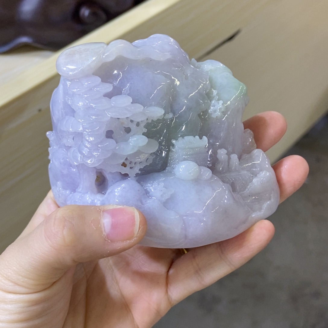 未镶嵌挂件翡翠你*田好看的翡翠山水