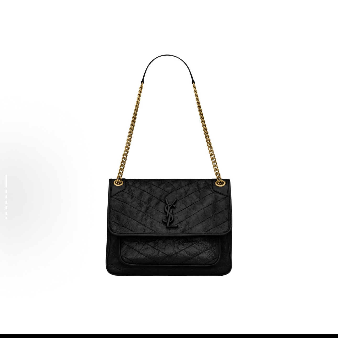 未使用 YSL/圣罗兰 壹所/YSL niki 小号 黑金金链新款双12女包 粥
