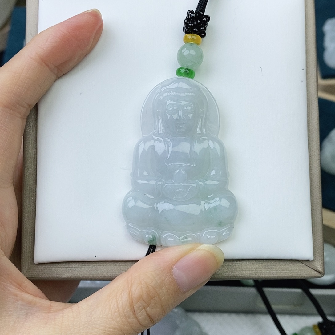 南***岚翡翠未镶嵌颈饰观音