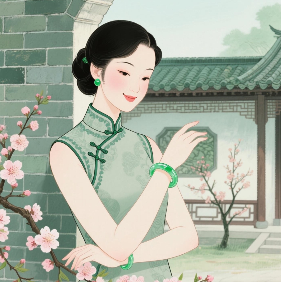 天然缅甸A货翡翠手镯圈口测量