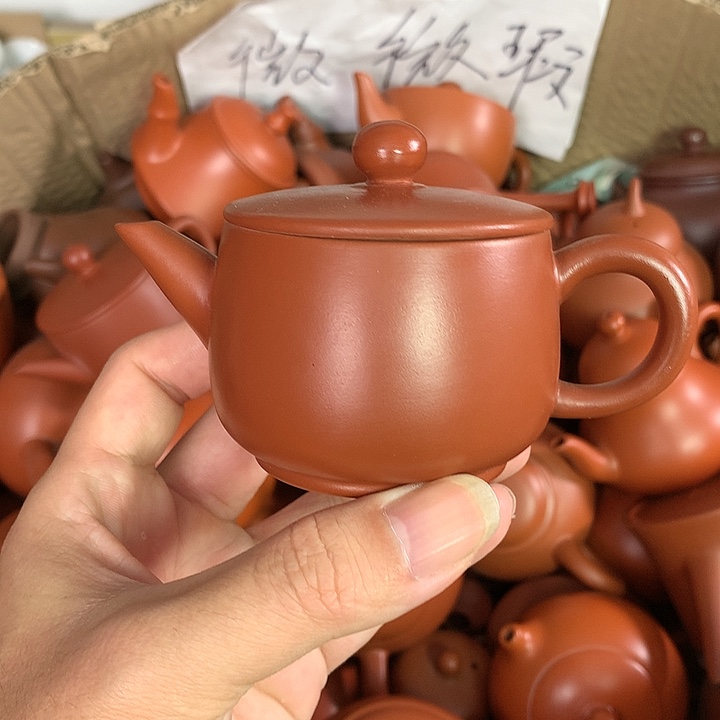 茶壶紫砂原矿朱泥茶壶茶具家用120