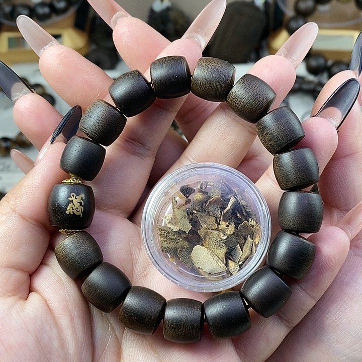 沉香沉香碎屑越南芽庄白棋楠1.2桶珠