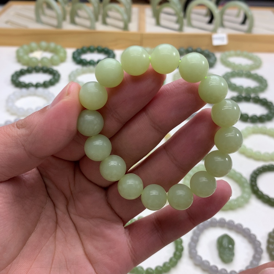 和田玉手串（晴水11.8）未镶嵌