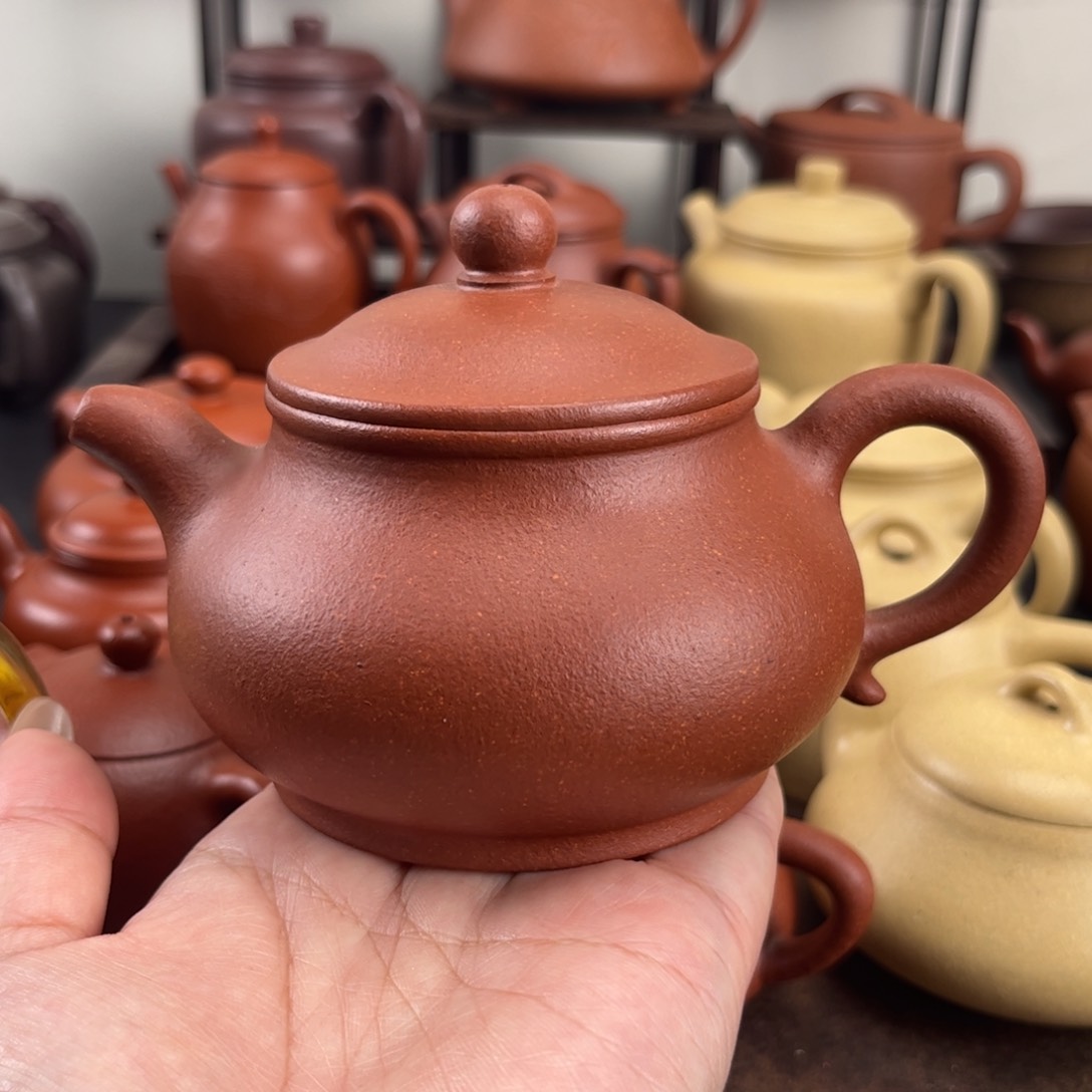 茶壶紫砂全手潘壶220毫升