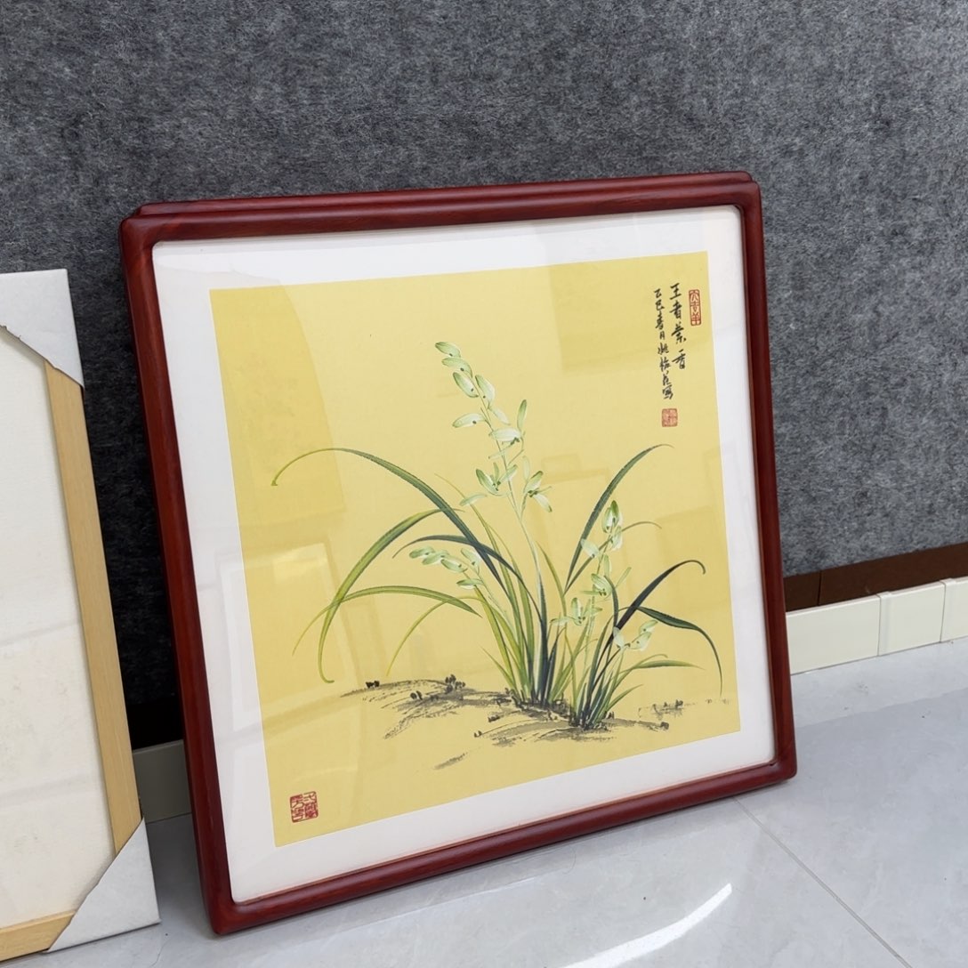 国画一笔两色立体兰花