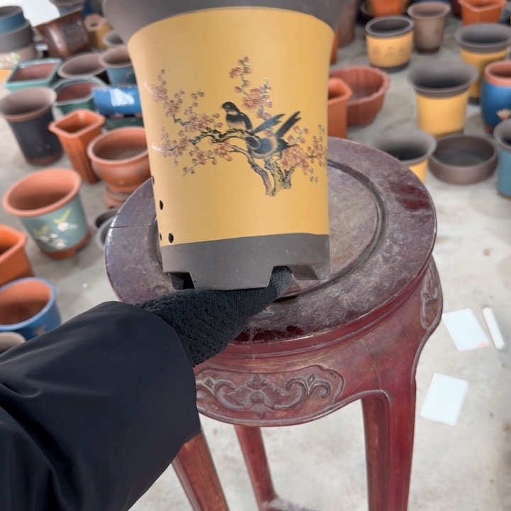 紫砂紫砂花盆19*22