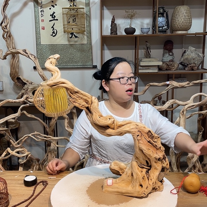 香榧木杜鹃根根艺摆件3